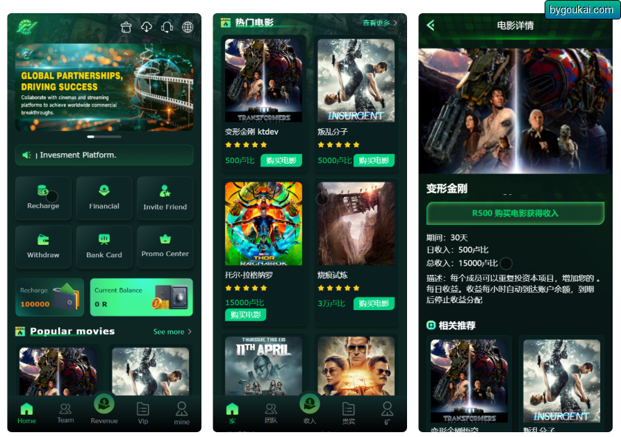Flickiri Fun海外电影投资理财源码/前端html+后端PHP-海沫社区